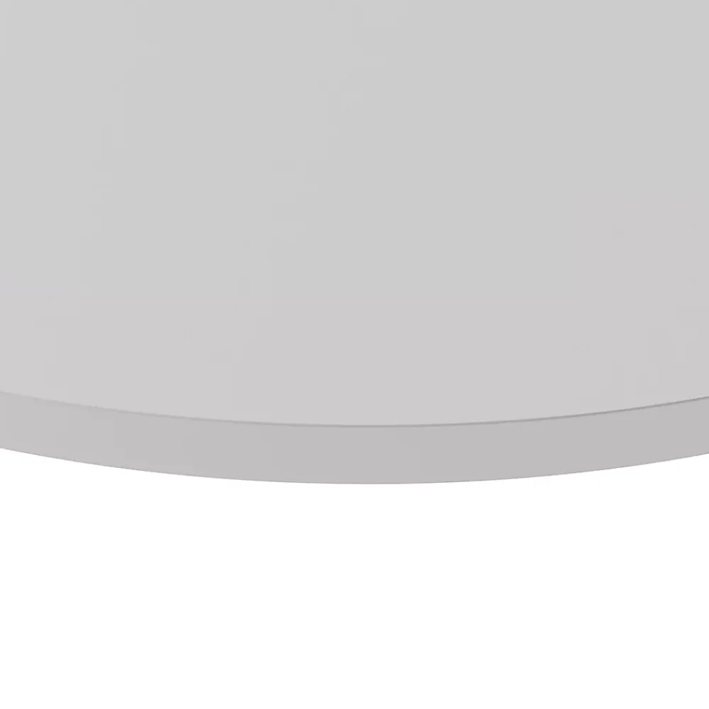 KOLM Plateau laminé gris rond, diamètre 68 cm, pour bureau, table, table basse