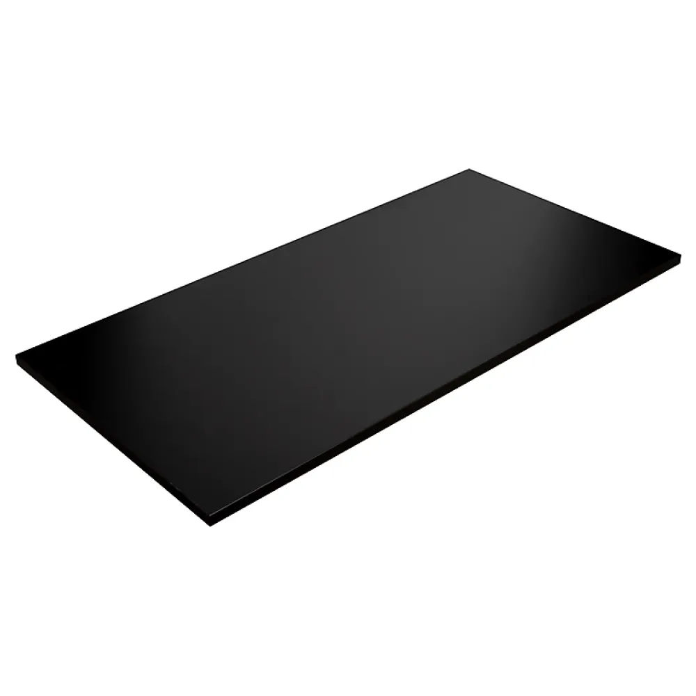 KOLM Plateau laminé noir 138 x 68 cm pour bureau, table, table basse
