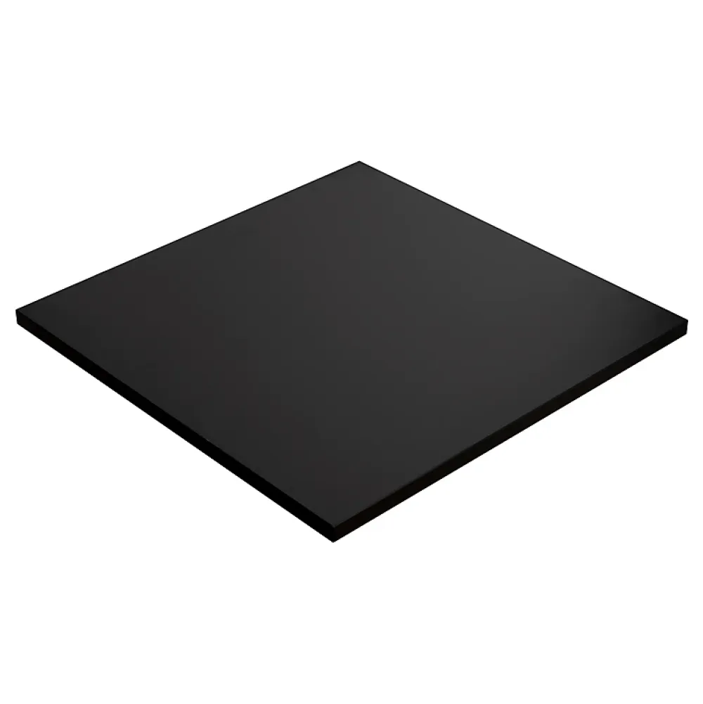 Plan De Travail Buanderie|KOLM Plateau laminé noir 68 x 68 cm pour bureau, table, table basse