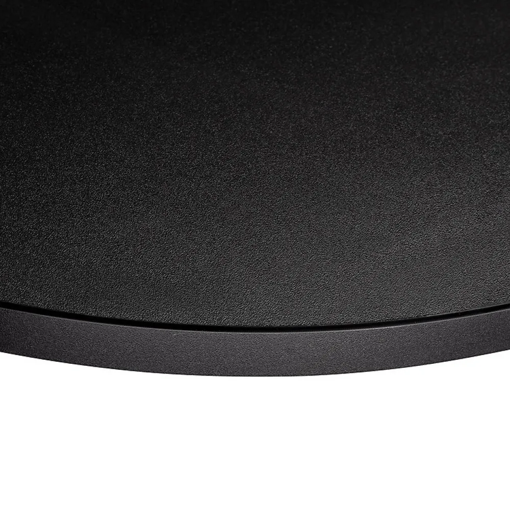 Plan De Travail Buanderie|KOLM Plateau laminé noir rond, diamètre 68 cm, pour bureau, table, table basse