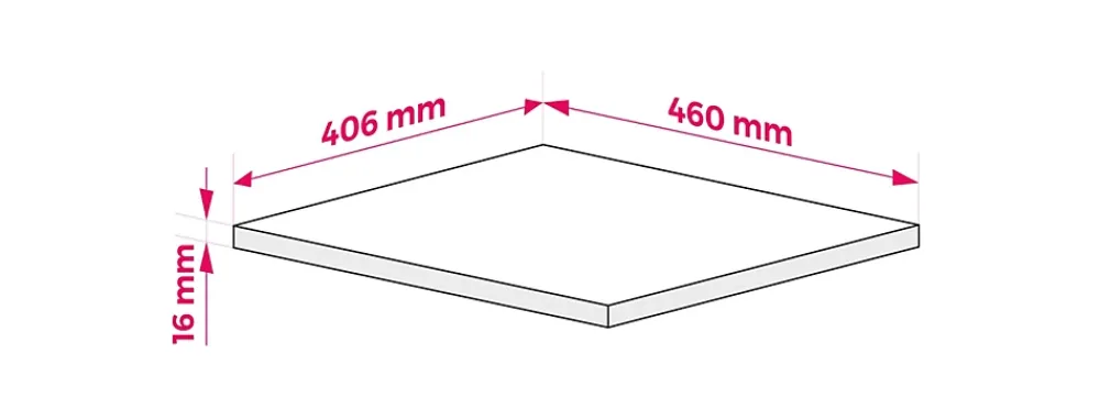 Plan De Travail Salle De Bains|3xE Living Plateau pour armoire de salle de bain, couleur: Blanc, dimensions: 40 x 45 x 1,6 cm