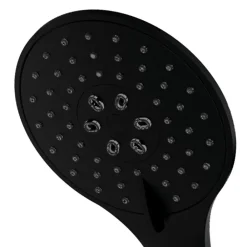 Colonne De Douche Mécanique|Kibath Poignée de douche Maneral 1 position ronde finition NOIR mat en ABS