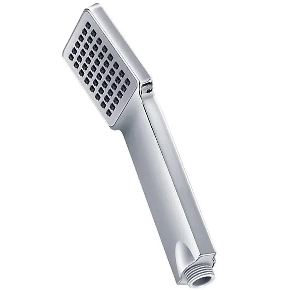 Kibath Poignée de douche manuelle 1 position carrée finition chrome poli en ABS