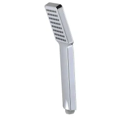 Kibath Poignée de douche manuelle 1 position carrée finition chrome poli en ABS
