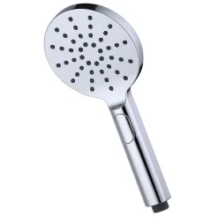 Kibath Poignée de douche ronde 3 positions NIRIA en finition chrome brillant en ABS