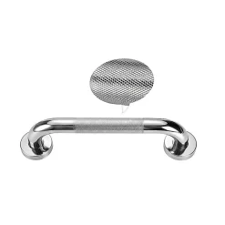Kibath Poignée de sécurité antidérapante de 40 cm avec finition chromée polie en acier inoxydable