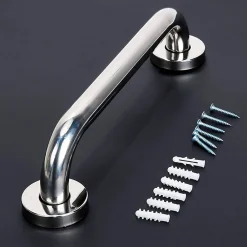 Barre D'Appui|Kibath Poignée de sécurité antidérapante de 30 cm avec finition chromée polie en acier inoxydable
