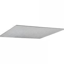Sanindusa Pomme de douche haute à encastrer carrée inox 38x38cm sorties d'eau en silicone anti-calcaire Square chromé