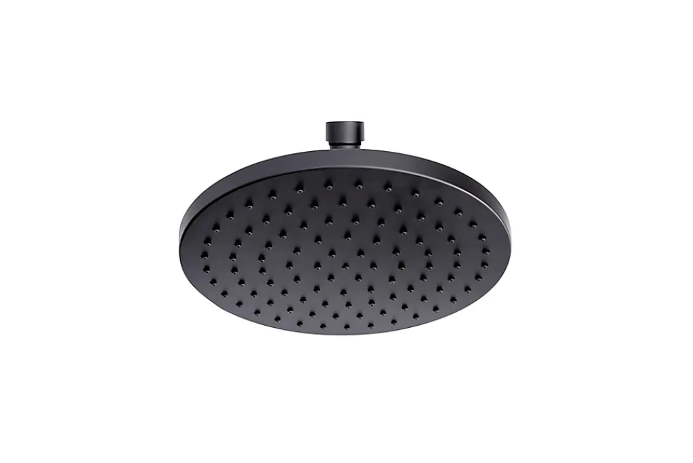 Pommeau De Douche, Flexible Et Barre De Douche|GoodHome Pommeau de douche 1 jet rond, noir, Cavally