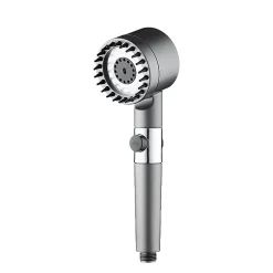 Pommeau De Douche, Flexible Et Barre De Douche|Deko Pommeau de douche à main - Avec filtre - Haute pression - Économie d'eau - Buse en silicone