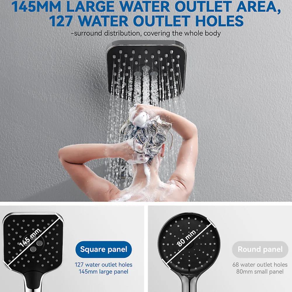 Auralum Max Pommeau de douche avec 3 modes de jet Pomme de douche Kit de douche