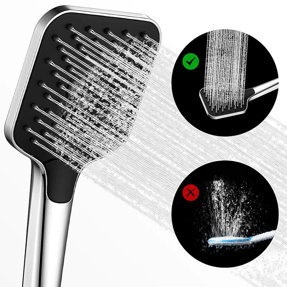 Auralum Max Pommeau de douche avec 3 modes de jet Pomme de douche + 1.5m flexible Kit de douche