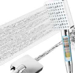 Pommeau De Douche, Flexible Et Barre De Douche|Vendos85 Pommeau de douche chromé 6+1 jets avec filtre 20 étapes