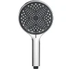 Deko Pommeau de douche économiseur d'eau,, arrêt d'eau et filtre, chrome (argent - noir)