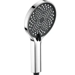 Deko Pommeau de douche économiseur d'eau,, arrêt d'eau et filtre, chrome (argent - noir)