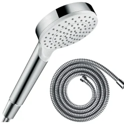 Pommeau De Douche, Flexible Et Barre De Douche|Hansgrohe Pommeau de douche Crometta EcoSmart blanc/chromé + flexible de douche 2 m Metaflex chromé