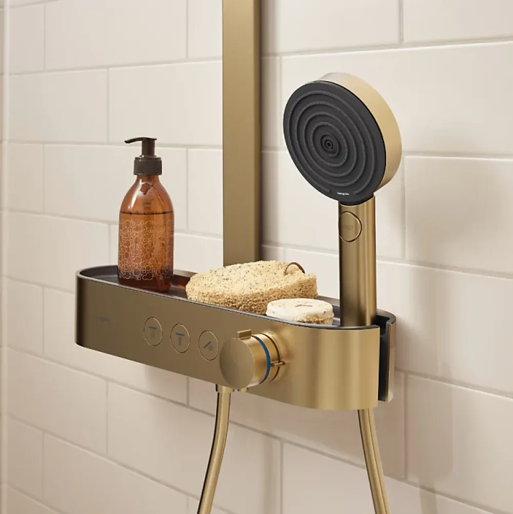Hansgrohe Pommeau de douche Pulsify Select S 105 EcoSmart 3jets bronze brossé
