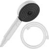 Pommeau De Douche, Flexible Et Barre De Douche|Hansgrohe Pommeau de douche Pulsify Select EcoSmart 105 3 jets Relaxation + flexible de douche Designflex 160 cm blanc mat