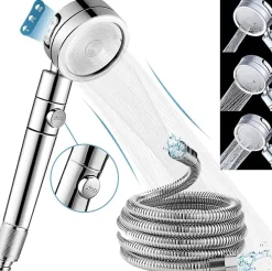 Vendos85 Pommeau de douche haute pression 3 modes avec tuyau