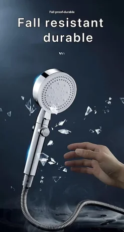 Pommeau De Douche, Flexible Et Barre De Douche|Deko Pommeau de douche Haute Pression à économie D'eau 5 types de jet pour bain et spa Pommeau Douche Anti Calcaire(Argenté)