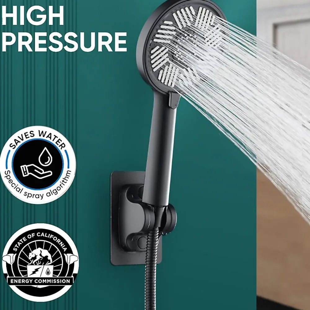 Pommeau De Douche, Flexible Et Barre De Douche|Deko Pommeau de Douche Haute Pression,Pommeau de Douche à Effet pluie, Douchette à main, Grand Pommeau de Douche à économie d'eau