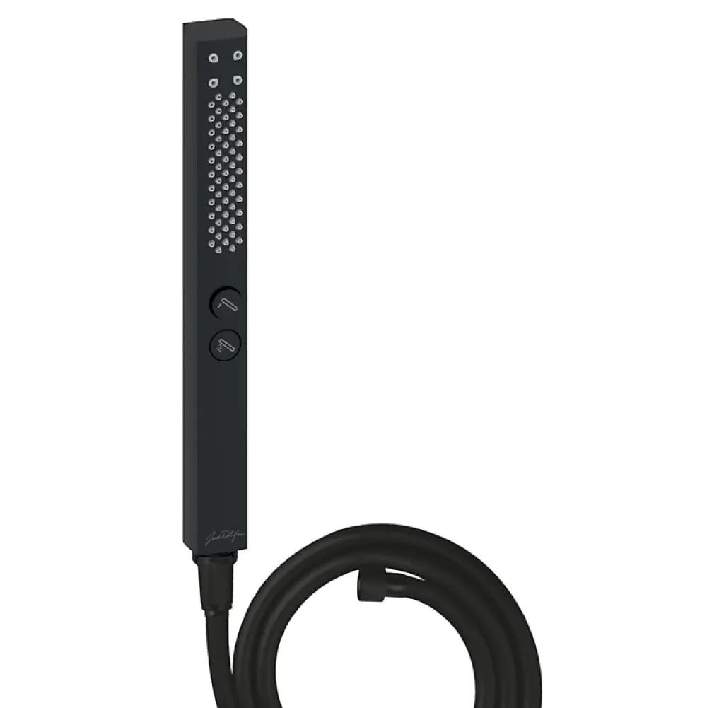Pommeau De Douche, Flexible Et Barre De Douche|Jacob Delafon Pommeau de douche Shift+ carré 2 jets noir mat + flexible