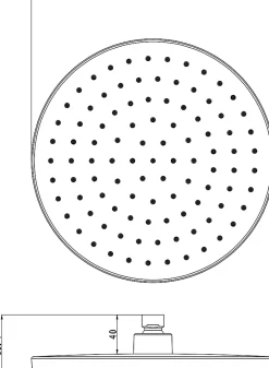 GoodHome Pommeau de douche rond Ø25 cm, chrome, Cavally