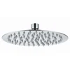 Kibath Pommeau de douche rond de 20 cm avec finition chromée brillante en laiton