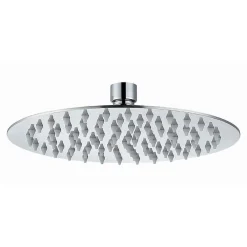 Kibath Pommeau de douche rond de 20 cm avec finition chromée brillante en laiton