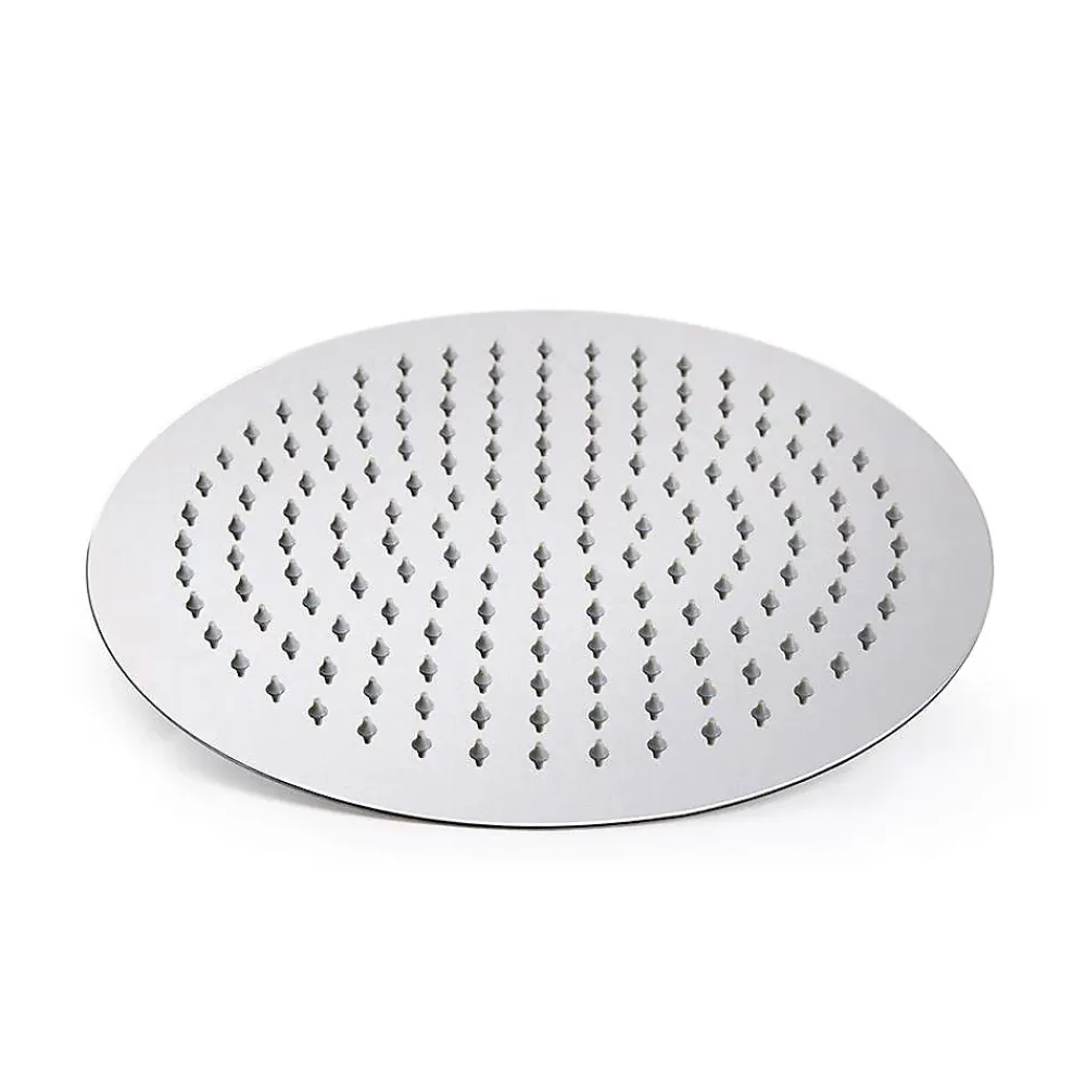 Colonne De Douche Mécanique|Kibath Pommeau de douche rond de 30 cm avec une finition chromée brillante en laiton