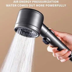 Deko Pommeau de douche universel avec filtre, 3 modes de pulvérisation et bouton pause