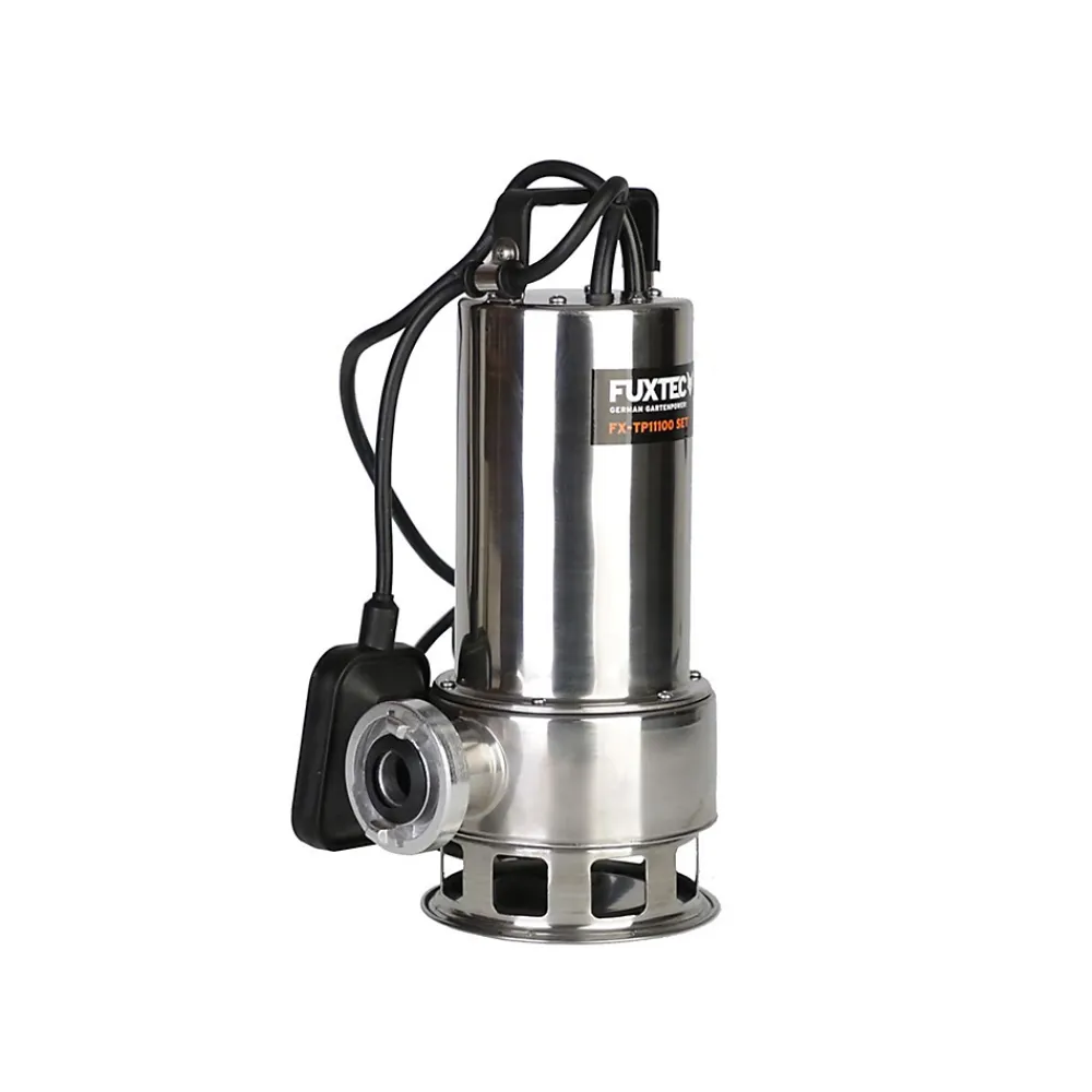 Fuxtec Pompe de relevage eaux usées - FX-TP11100 - INOX 1100W débit 15000 litres par heure
