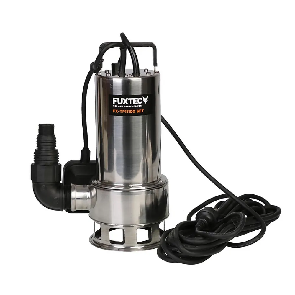 Fuxtec Pompe de relevage eaux usées - FX-TP11100 - INOX 1100W débit 15000 litres par heure