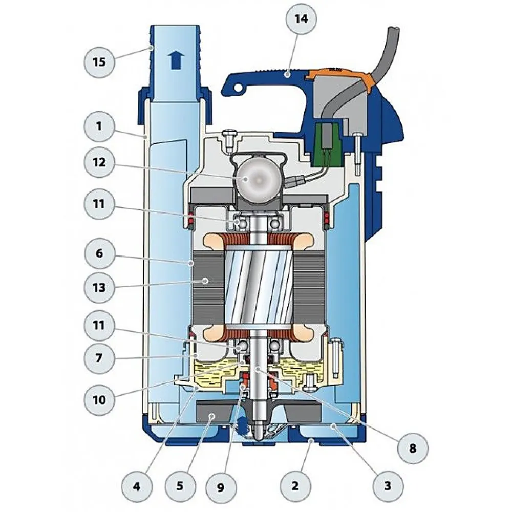 Wc Chimique Et Broyeur|Pedrollo Pompe de relevage TOP2FLOOR 0,37 kW jusqu'à 9,6 m3/h monophasé 220V