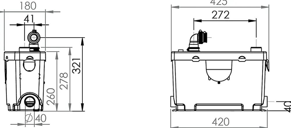 SFA Pompe de relevage Sanipompe douche