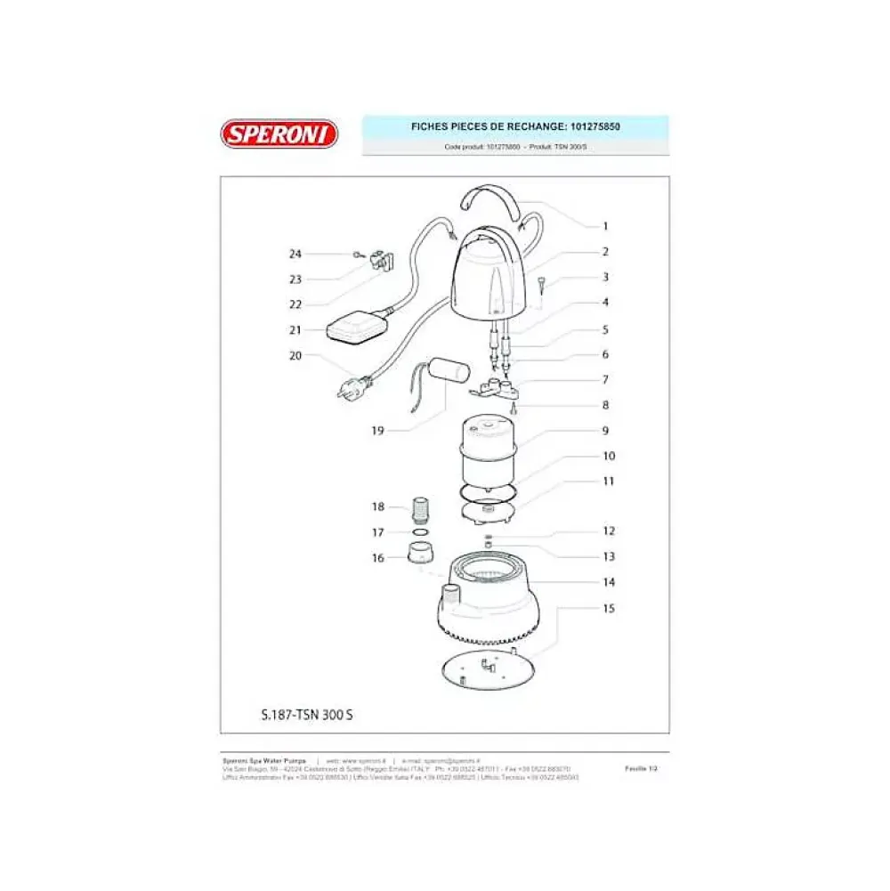 Wc Chimique Et Broyeur|Speroni Pompe multi-usages TSN 800S - pompe submersible
