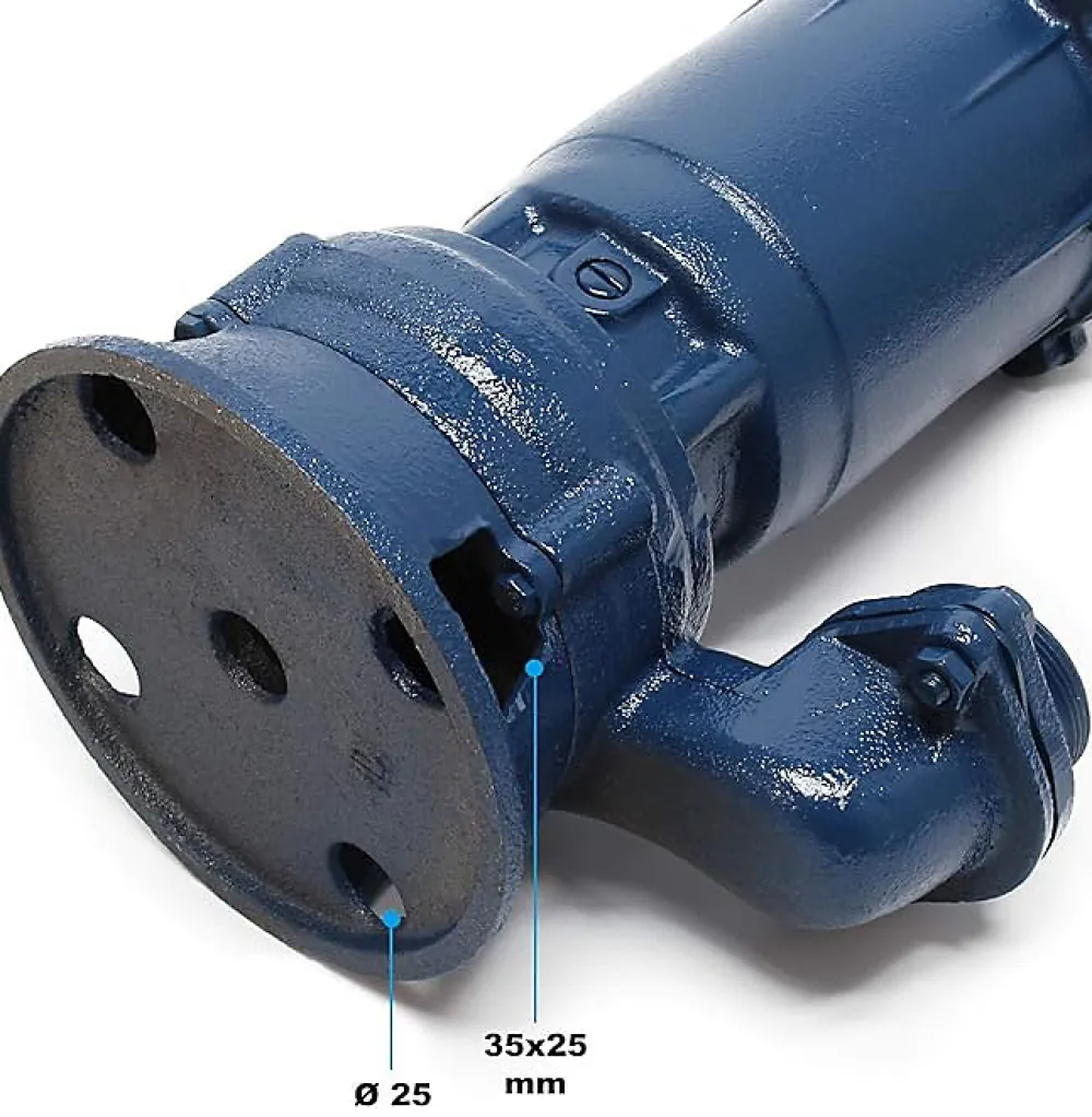 Nature Pro Pompe Submersible Bleue 1500W - 22800 l/h, Tuyau 20m, Câble 10m, Hauteur 10m - Idéale Évacuation et Drainage Chantier