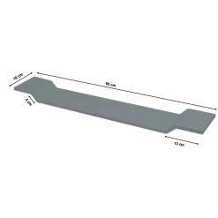 Bernstein Pont de baignoire en fonte minérale PB4208 - 85x16cm - Gris mat