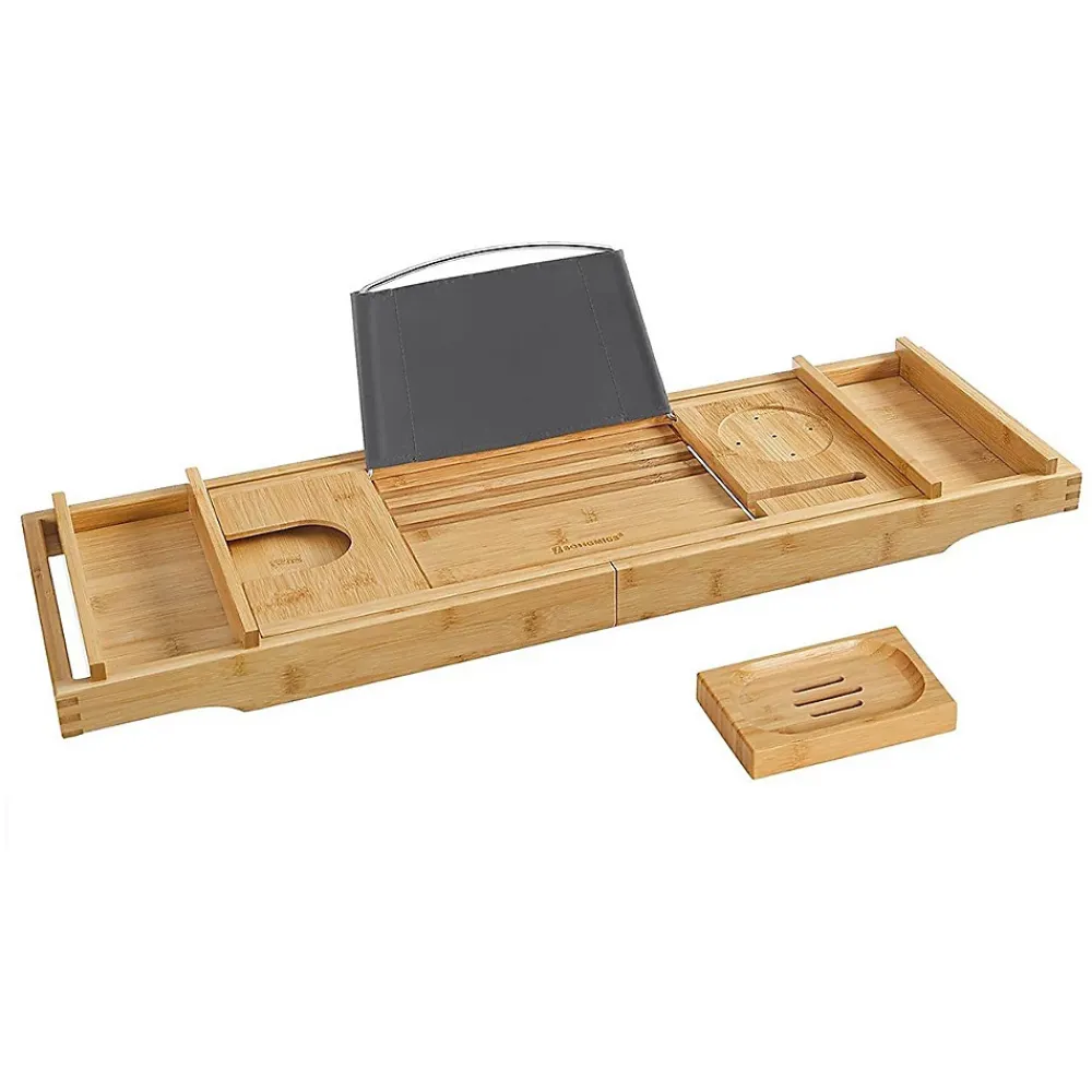 Calicosy Pont de Baignoire Extensible en Bambou - L75/109 cm