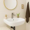 Porcher Kheops Lavabo monotrou en porcelaine vitrifiée, avec trop-plein, 600 x 190 x 460 mm, blanc (P098401)