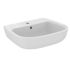 Porcher Kheops Lavabo monotrou en porcelaine vitrifiée, avec trop-plein, 600 x 190 x 460 mm, blanc (P098401)