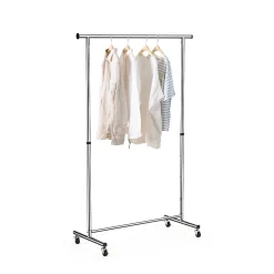 Accessoire Buanderie| Portant simple haute résistance avec étagère l. 130 x H. 182,5 cm