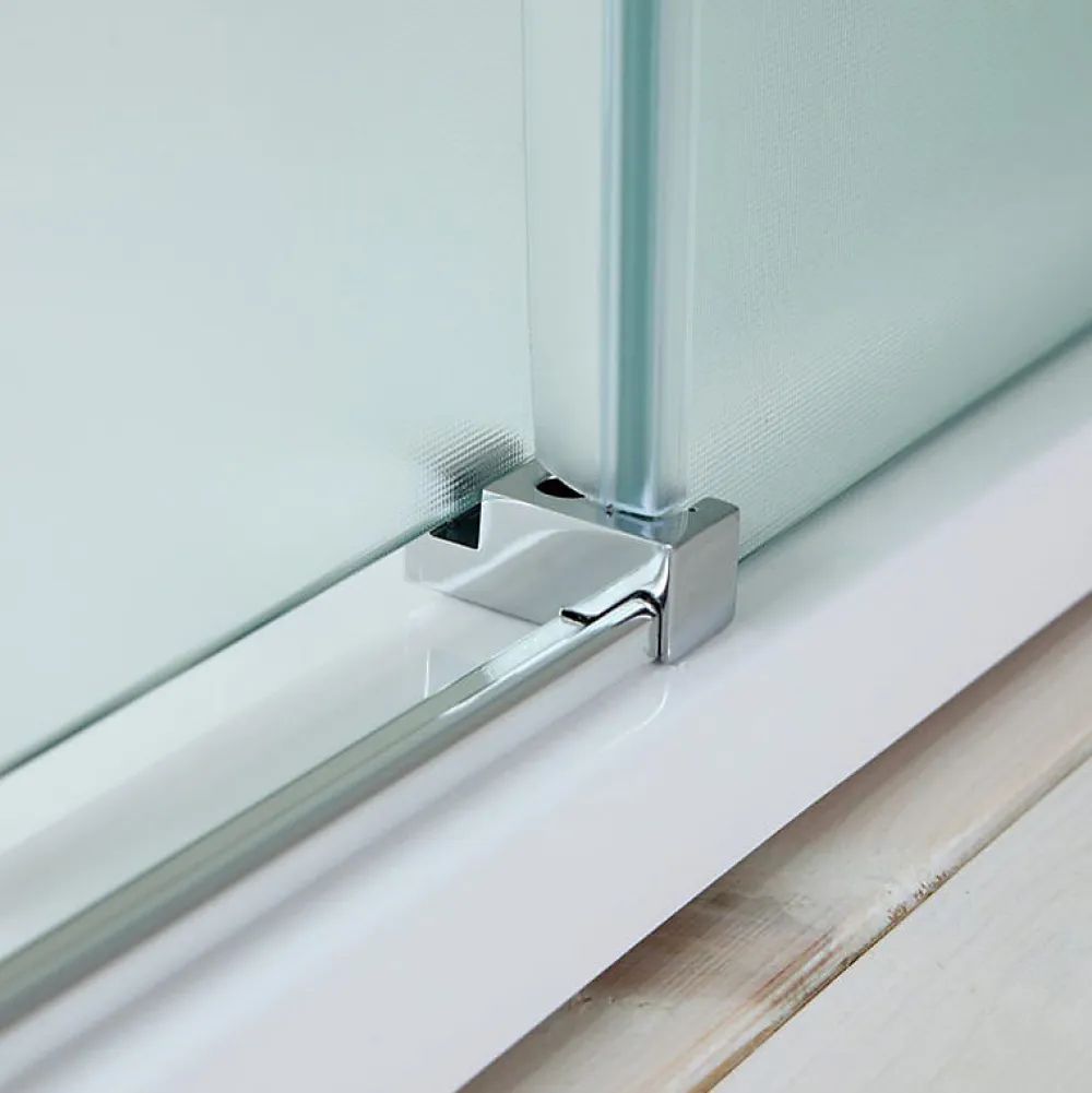 Kiamami Valentina Porte de douche 120 cm pour niche porte fixe droite en verre mat - dream