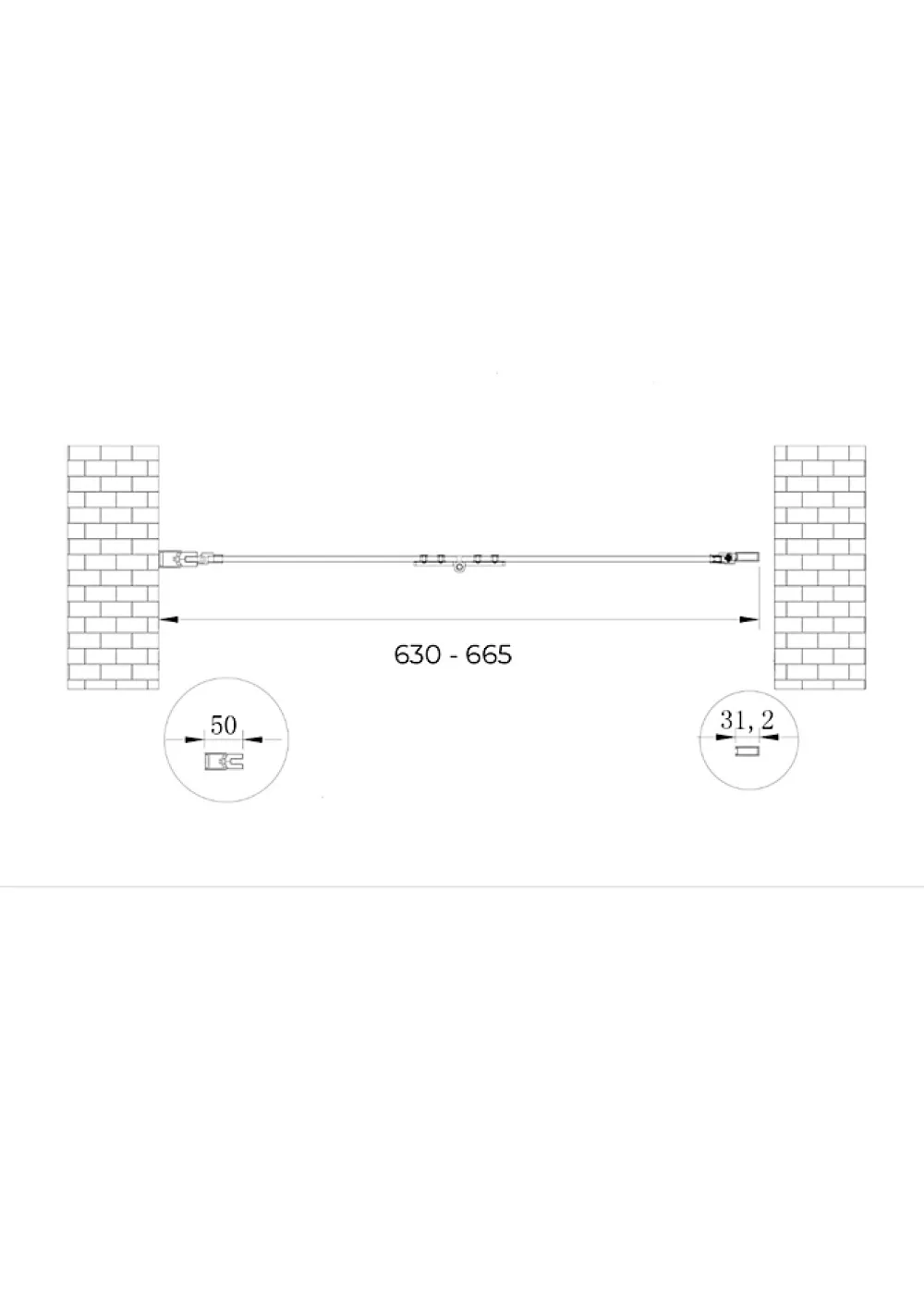 Porte De Douche|Laneri Porte de douche 6 mm pliante pour installation en niche - 63-66,5