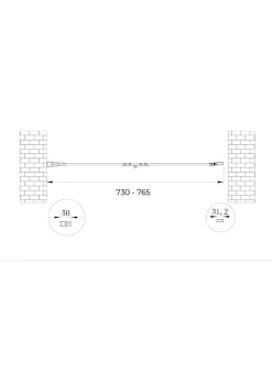 Laneri Porte de douche 6 mm pliante pour installation en niche - 73-76,5