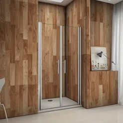 Porte De Douche|AICA Sanitaire Porte de douche battante 120cm en verre anticalcaire Porte de douche Hauteur 197cm