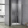 Porte De Douche|AICA Sanitaire Porte De Douche Battante 100x197cm Porte De Douche Installation En Niche Ouverte Vers L'intérieur Ou L'extérieur