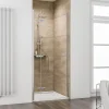 Schulte Porte de douche battante ouverture gauche l.90 x H.200 cm, verre transparent anticalcaire, profilé chromé, MasterClass II