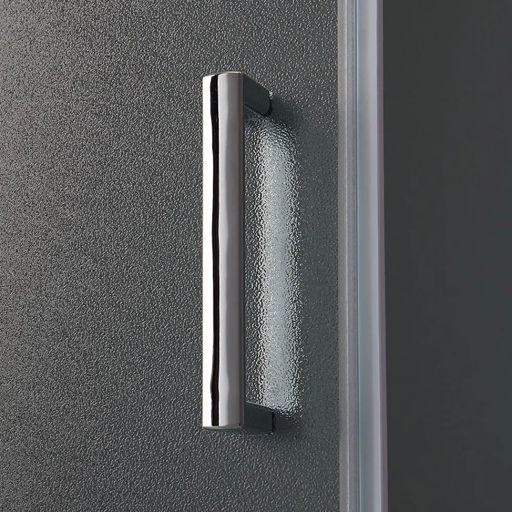Kiamami Valentina Porte De Douche Carrée 80X80 Cm Mat Effet Peau D'orange 6 Mm - Giada