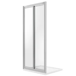 Porte De Douche| Porte de Douche 75CM H198 Verre Transparent Ouverture Saloon 2 Parois Pivotantes mod. West